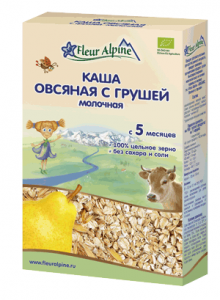 Fleur Alpine Organic Молочна каша вівсяна з грушею 200 г (4006303632197)