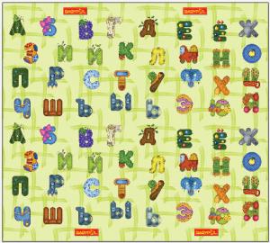 BabyPol Ігровий килимок Забавний алфавіт 180*200 см