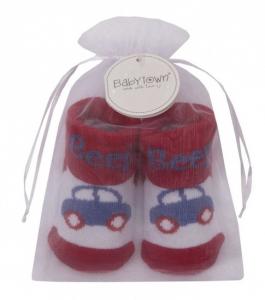 Baby Town Baby Boys (Англія) Шкарпетки машинки в мішечку з органзи 6-12 міс.