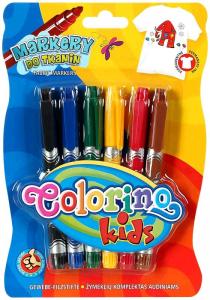 Colorino Маркери для тканини 6 кольорів (5907690815653)