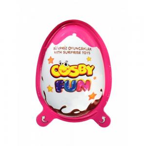 Cosbyc Яйцо-сюрприз с молочным и шоколадным кремом с крипсами для девочки 20г (681161446542)