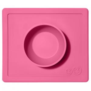 EZPZ - Силіконова тарілка Happy Bowl, колір рожевий 858178005347