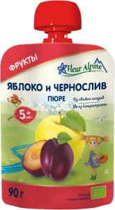 Fleur Alpine Organic Пюре Яблуко-чорнослив з 5 місяців 90 г (5024688001048) - термін 17.05.24