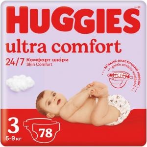 Huggies Підгузки Ultra Comfort 3 (5-9 кг) Mega 78 шт (5029053548760)