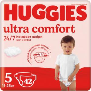 Huggies Підгузки Ultra Comfort 5 (12-22 кг) Jumbo 42 шт. (5029053567594)