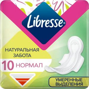 Libresse Гігієнічні прокладки Natural Care Ultra Clip Normal 3 мм 10 шт (7322540523300)