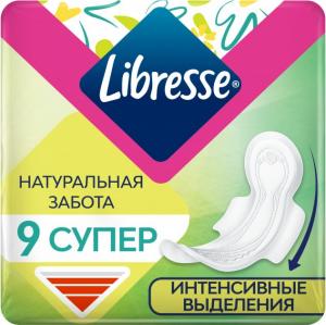 Libresse Гігієнічні прокладки Natural Care Ultra Clip Super 7 мм 9 шт 7322540523744