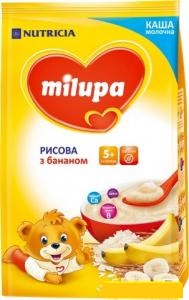 Milupa Каша молочна Рисова з бананом 6міс+ 210гр 5900852930027