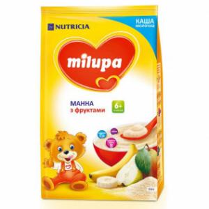 Milupa Молочна каша Манна з фруктами 210 г 5900852930041