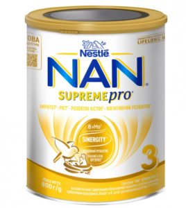 Nestle Nan Нестле Нан Суха суміш SUPREME 3, 800г (7613036951449) - нова формула!