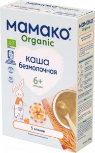 MAMAKO Organic Дитяча безмолочна каша 5 злаків з 6 міс 200 г (8437022039312) - термін 03,10,2024