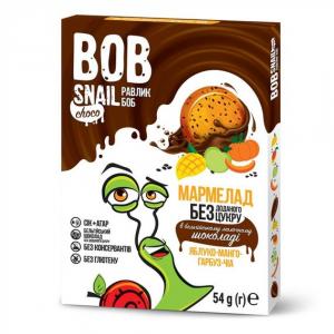 Bob Snail Мармелад Яблуко-Манго-Гарбуз-Чіа-Бельгійський молочний шоколад 54г (4820219341116)