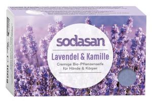 Sodasan Органічне мило-крем Lavender для обличчя з оліями Ши та Лаванди, 100 г (19001) 4019886190015