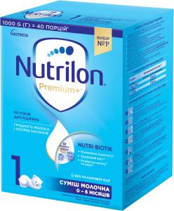 Nutricia Nutrilon Молочна суха суміш Premium+1 1 кг (5900852047206) термін 13,06,2024