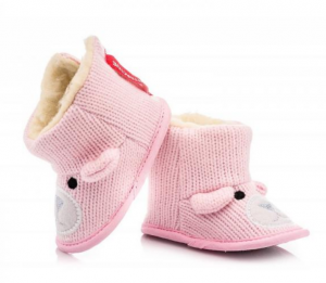 Attractive Пінетки - угі для малюків з текстильною ковзною поверхнею (5907528201313т) Рожеві