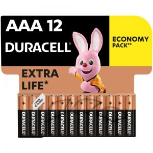 Duracell Лужні батарейки AAA (LR03) MN2400 12 шт (5000394109254/5000394203389)