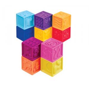 Battat Розвиваючі силіконові кубики (BX1002Z) - Порахуй-но! (10 кубиків, у сумочці)
