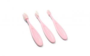 BabyOno Набір рожевий зубних щіток 3 шт. 550/01 (5901435412084)