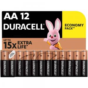 Duracell Лужні батарейки AA (LR06) MN1500 12 шт (5000394006546)