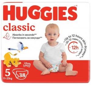Підгузки Huggies Classic 5 (11-25 кг) 38 шт (5029053579740)