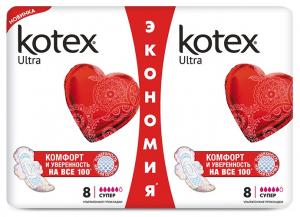 Kotex Гігієнічні прокладки Ultra Dry Super Duo 16 шт. 5029053542652