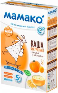 Mamako МамаКо Молочна каша кукурудзяна з гарбузом та абрикосом на козячому молоці 200 г (4607088795840) - термін 22,09,2024