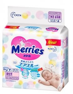 Merries Підгузки для новонароджених NB (0-5 кг) 30 шт (у пакеті)