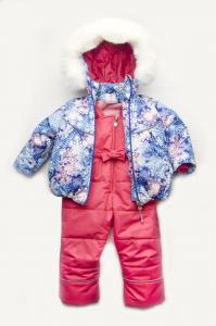 Модний Карапуз Зимовий дитячий костюм-комбінезон "Сніжинка" для дівчинки, р.80-104см