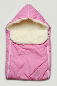 Модний Карапуз Конверт зимовий для новонародженого на хутрі "Крихітка" (рожевий)