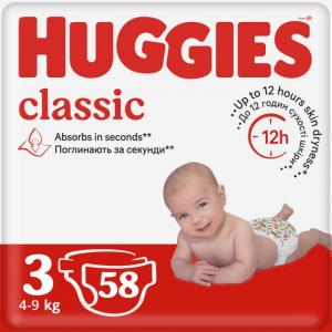Підгузки Huggies Classic 4-9 кг 58 шт. (3) 5029053543109