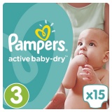 Подгузники Pampers Active Baby Midi 3 (5-9кг.) 15шт 4015400583523 Подгузники Pampers Active Baby Midi 3 (5-9кг.) 15шт 4015400583523