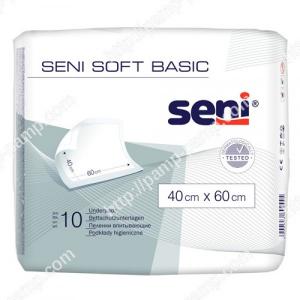 Гігієнічні пелюшки Seni Soft Basic 40х60 10 шт.(сіра пачка) 5900516692445