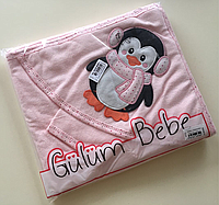 BabyDo Рушник Пінгвін рожевий Gulum Bebe (код 270) 8487321047594