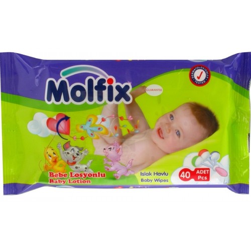 Салфетки влажные molfix Крем и молоко №40 (8690536855605)