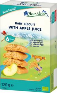 Fleur Alpine Organic Дитяче печиво з яблучним соком 120 г (5412916941837)