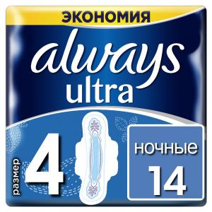 Always Гігієнічні прокладки Ultra Night 14 шт. (4015400032328)