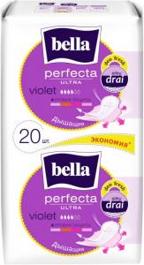 Bella Гігієнічні прокладки Perfecta Ultra Violet Deo Fresh 10 + 10 шт (5900516306045)