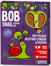 Bob Snail Натуральні цукерки Яблуко-слива 60 г 4820162520361