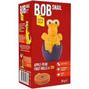 Bob Snail Натуральні цукерки Яблуко-Груша, 20 г + іграшка, (4820219342748)
