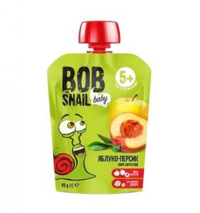 Bob Snail Пюре фруктове Яблуко-Персик, 90 р. (пауч) (4820219343035)