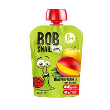 Bob Snail Пюре фруктове Яблуко-Манго, 90 р. (пауч) (4820219343042)