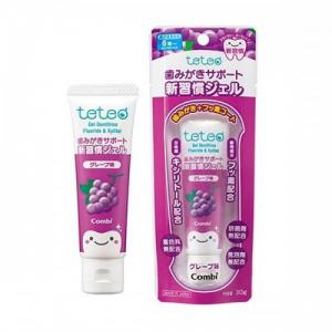 Combi Japan Дитячий зубний гель-паста TETEO виноград з 6міс. 30g (4972990164191)