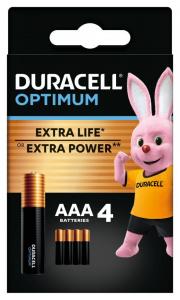 Duracell Лужні батарейки Optimum AAA 1.5В LR6 4 шт (5000394158726)