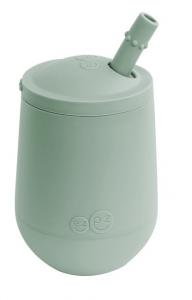 EZPZ - Силіконова чашка з кришкою та соломинкою Miny Cup Set оливковий 818156022490