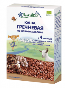 Fleur Alpine Organic Молочна каша на козячому молоці гречана 200 г (4006303632234)