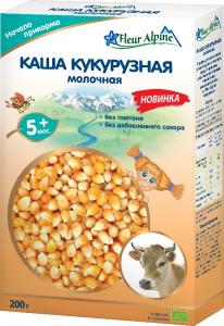 Fleur Alpine Organic Молочна каша кукурудзяна 200 г (4006303005625)