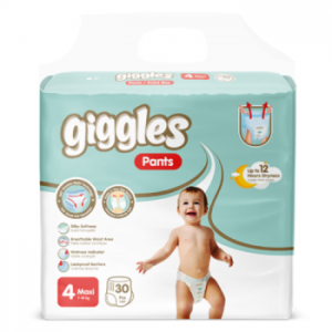 Giggles Підгузки-трусики дитячі Pants 4 Maxi (7-18 кг) 30 шт 8680131205141