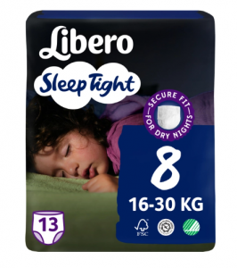 Libero Підгузки-трусики Sleep Tight 8 (16-30 кг) 13 шт (7322541193854)
