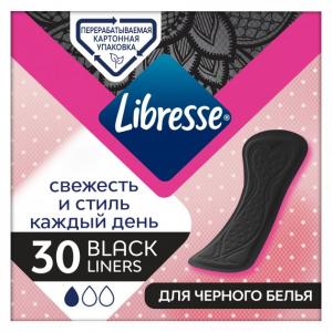 Libresse Жіночі гігієнічні прокладки Daily Fresh Normal Black 30 шт. (7322540919516)