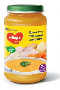 Milupa Суп овочевий з курчам, 200гр 7м+ (5900852045257)